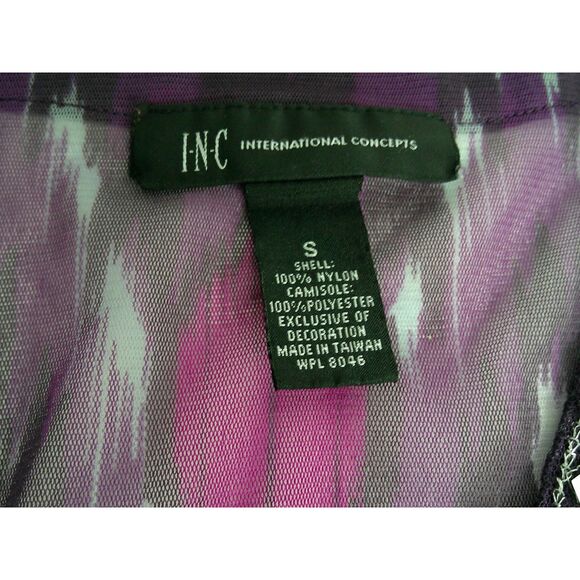 INTERNATIONAL CONCEPTS PURPLE GRAY WHITE 3/4 SLEEVE PULLOVER BLOUSE. WOMEN SMALL - Picture 4 of 4